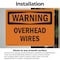 Signmission Overhead Wires OSHA Warning Sign, Vinyl Decal, 10in W x 7in L, 2PK OS-2PACK-WS-D-710-L-12294 - alternate 6